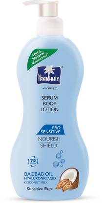 Parachute Advansed Body Lotion for Women, Pro Sensitive Serum, Coconut Milk, 100% Natural (400 ml)