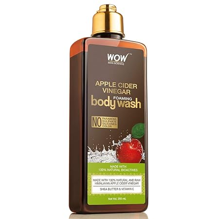 WOW Apple Cider Vinegar Foaming Body Wash - No Parabens, Sulphate, Silicones & Color - 250mL