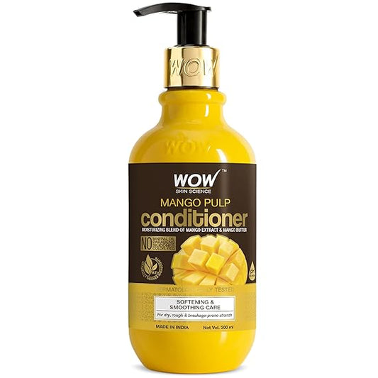 WOW Skin Science Mango Conditioner For Healthy Hair - No Mineral Oil, Parabens, Silicones, Synthetic Color, PEG - 300 ml