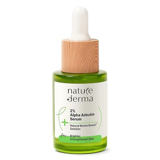 2% Alpha Arbutin Serum with Natural Biome-Boost™| Reduces Dark Spots, Pigmentation| Brighter & Strengthened Skin | 30ml | Dermatologically Tested