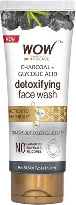 WOW SKIN SCIENCE Activated Charcoal -with Activated Charcoal Beads-No Sulphates & Parabens Face Wash  (100 ml)